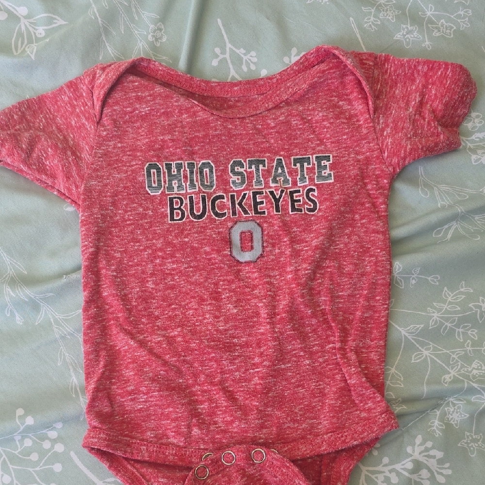 Ohio State Buckeyes Red Baby Onesie